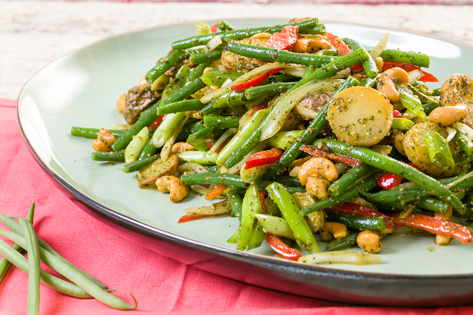 Aardappelsalade Met Haricots Verts