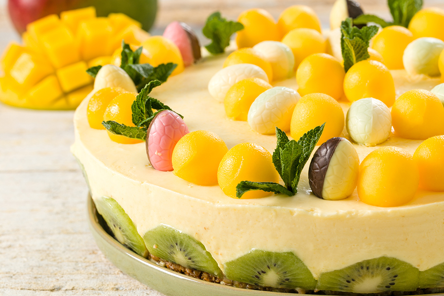 Ostertorte mit Mango