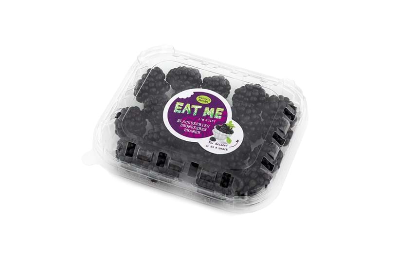 EAT ME Blackberries Plastic Container