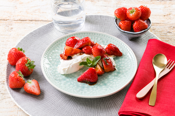 Marinated strawberries