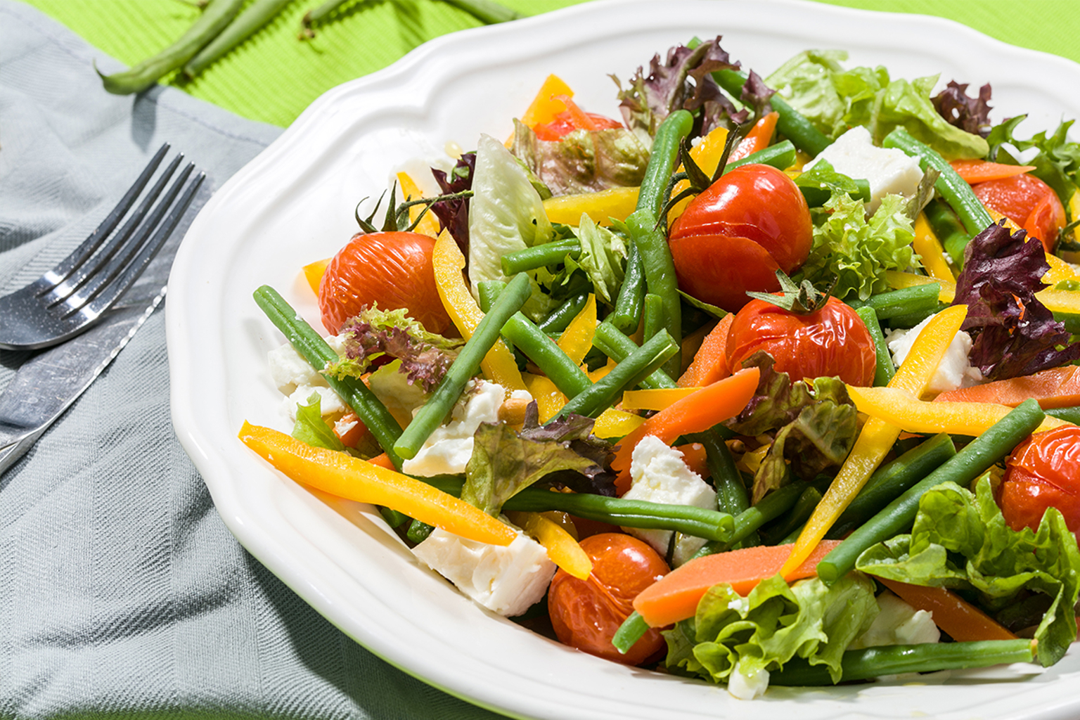 Salat mit feinen Bohnen