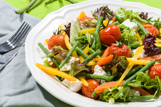 Salat mit feinen Bohnen