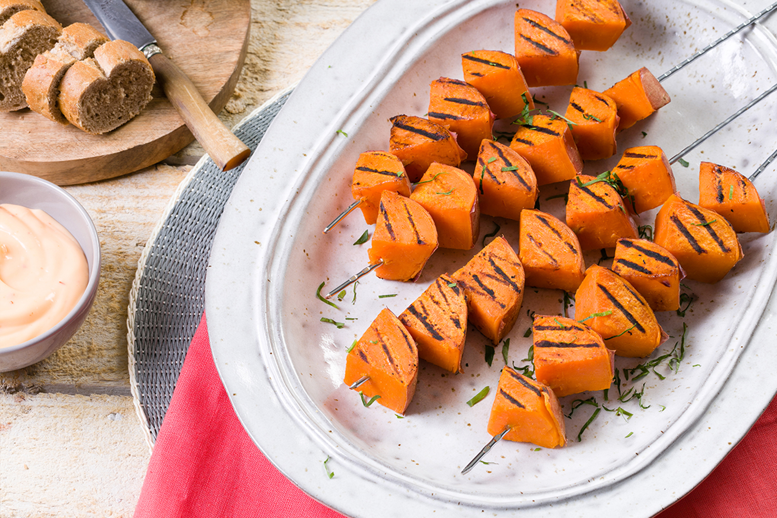 Sweet potato skewers