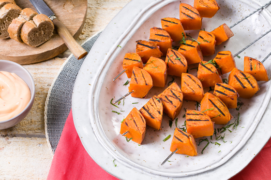 Sweet potato skewers