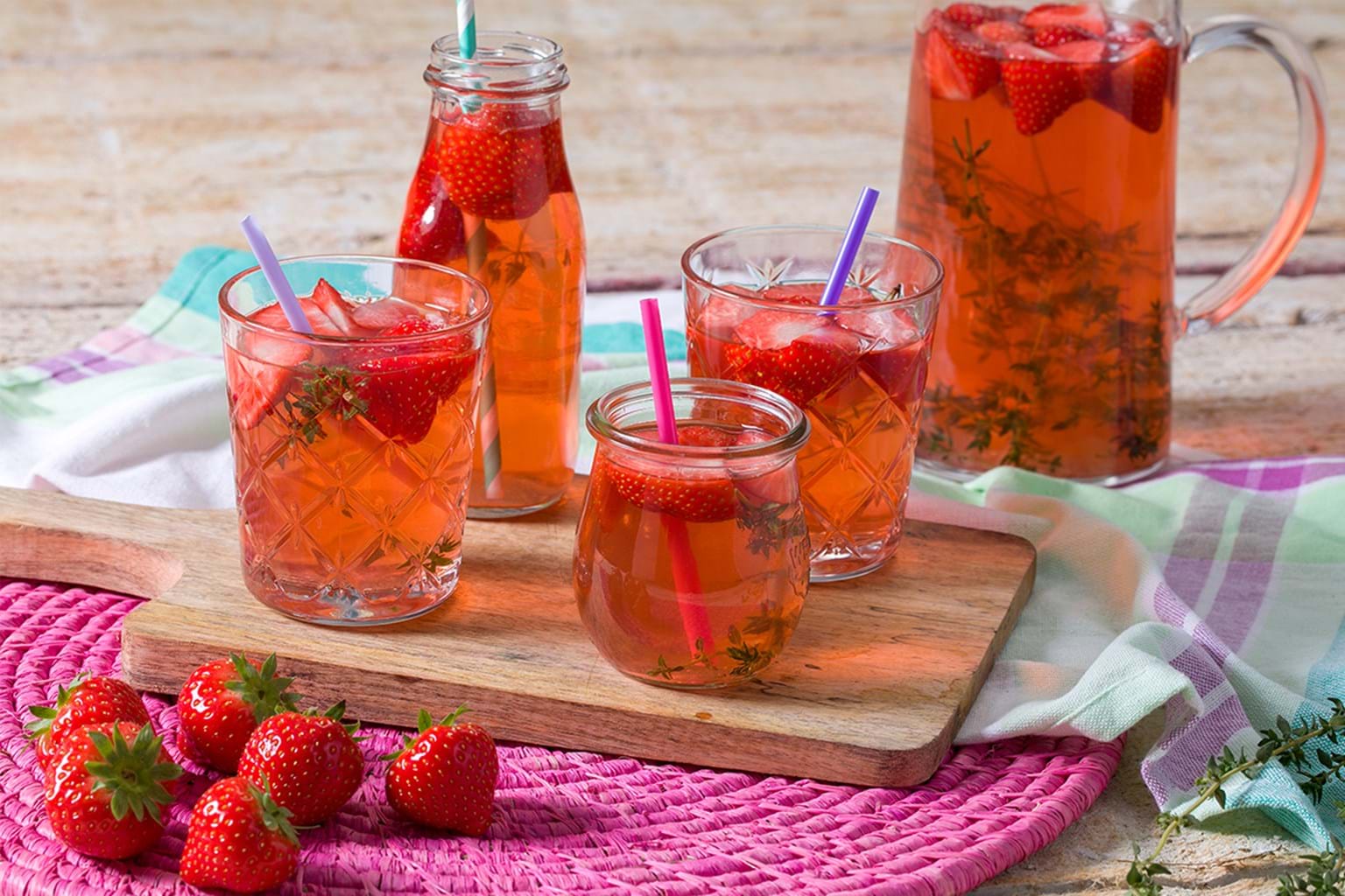 Strawberry-thyme lemonade