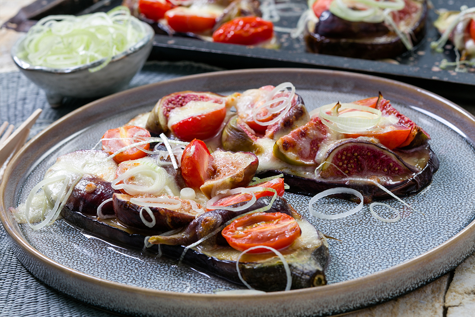 Gegrilde Aubergine Met Vijgen