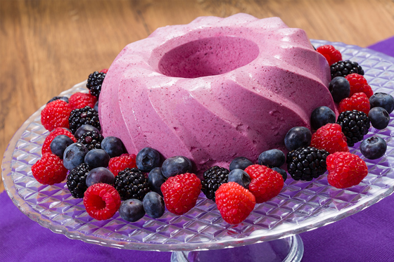 Blueberry bavarois