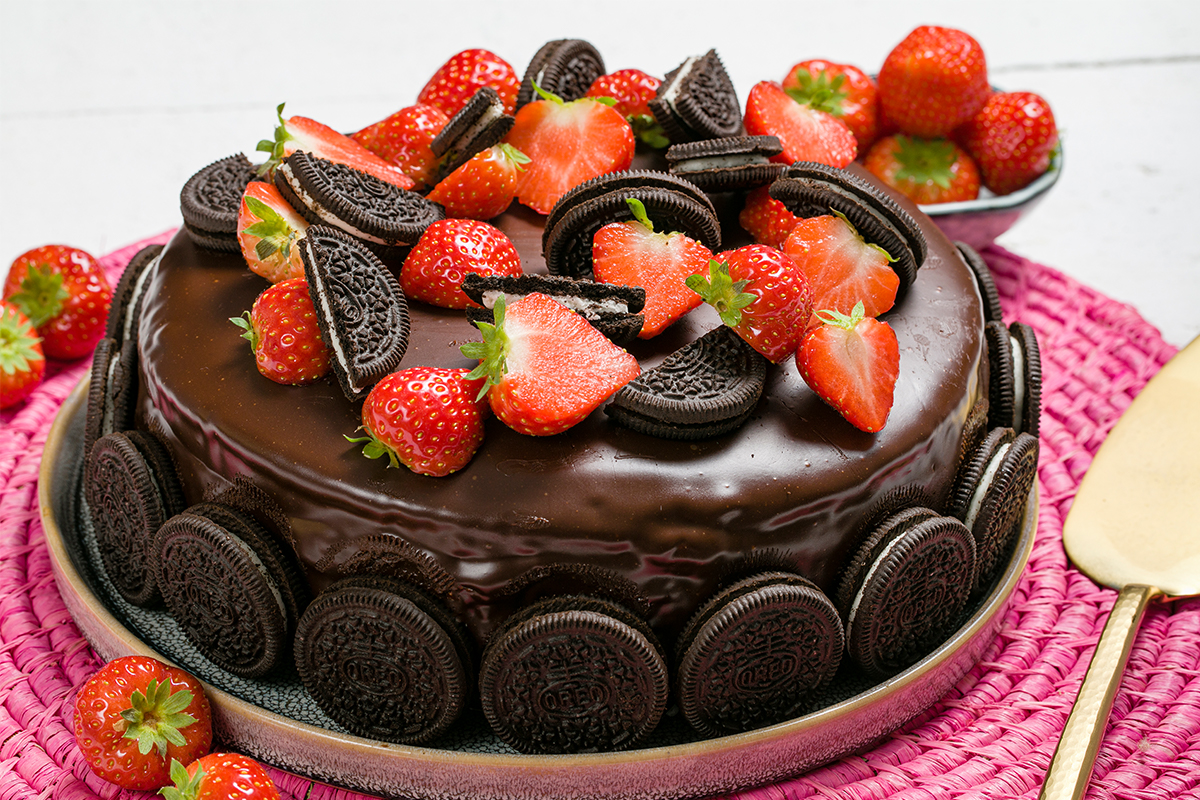 Chocolate Party Cake with Dark Chocolate Ganache and Homemade Sprinkles
