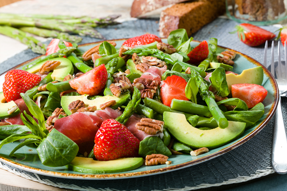 Salade Met Groene Mini Asperges