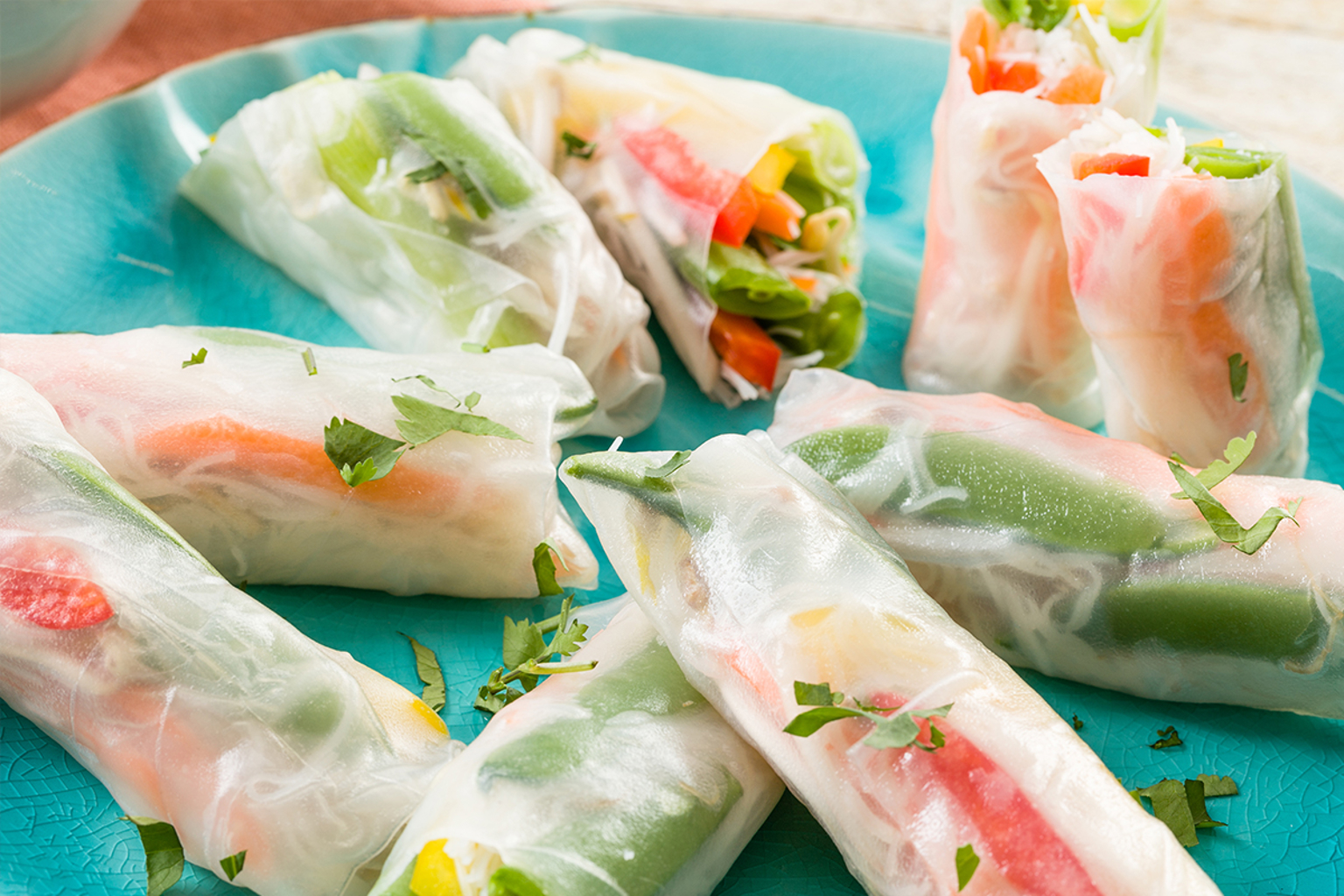 Vietnamese Spring Rolls Met Sugar Snaps