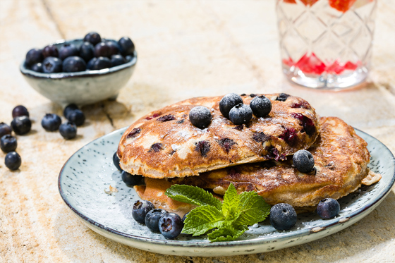 Blueberry pancakes