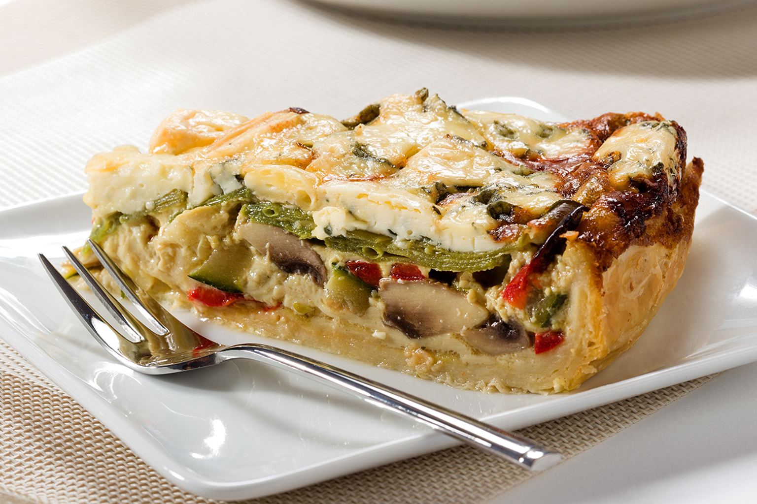 Quiche mit Zuckererbsen