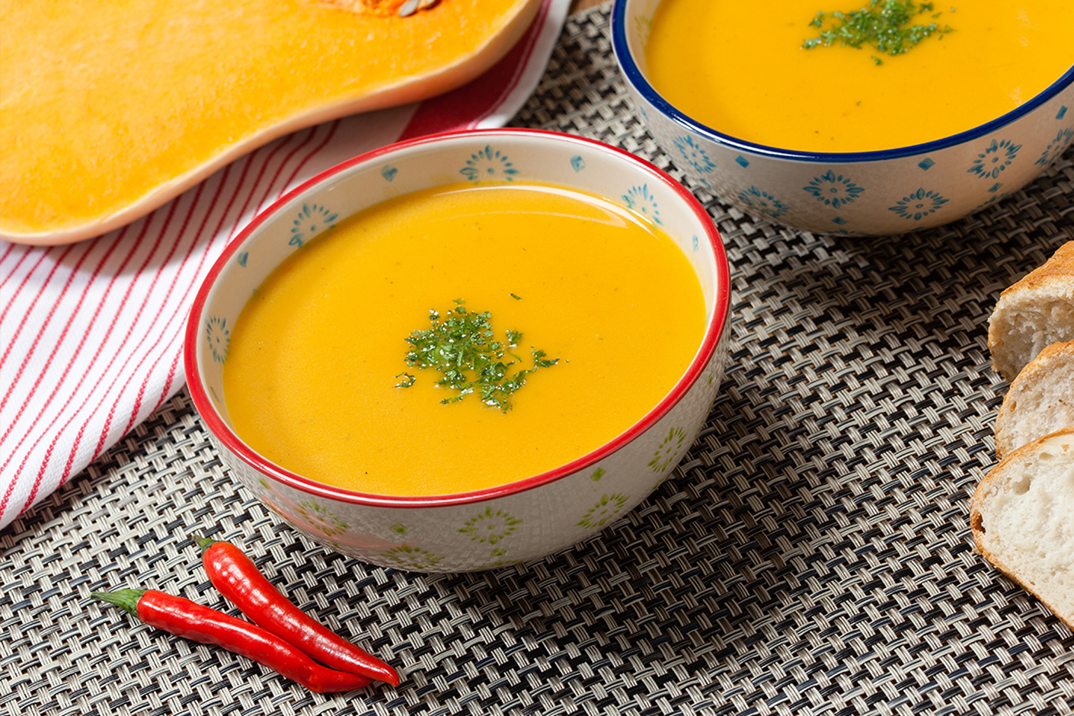 Spicy butternut squash soup