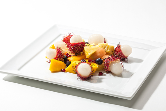 Fruit salad with rambutan