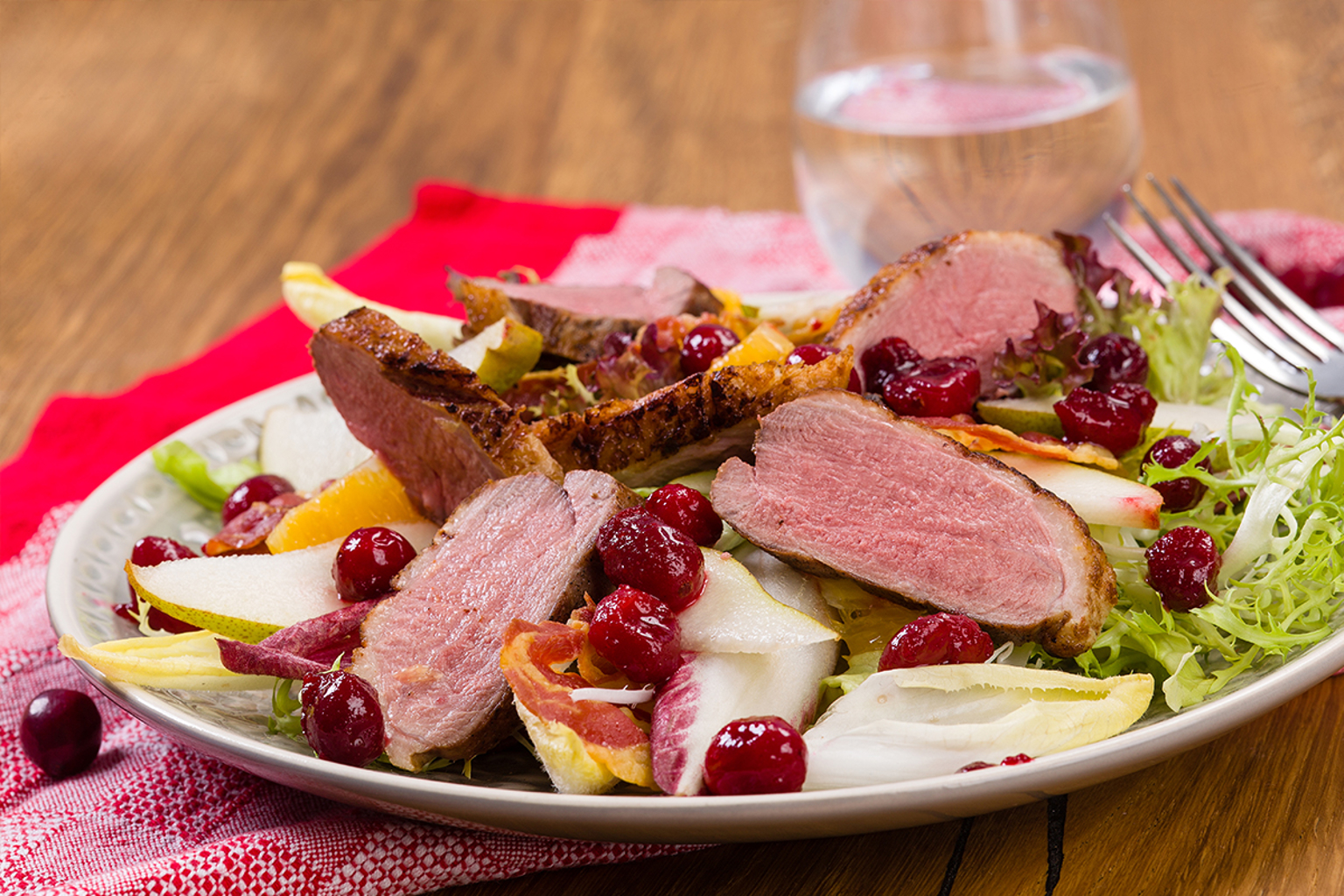 Salade Met Eendenborst En Cranberries