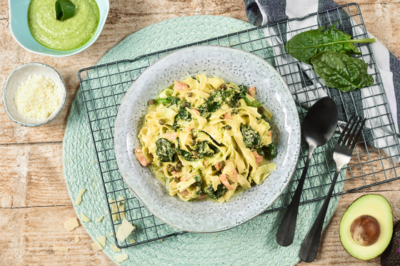 Tagliatelle Met Avocado En Zalm